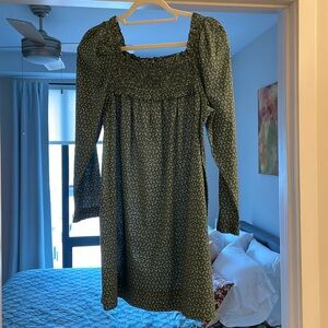 DÔEN Green Floral Mini Dress